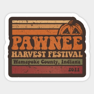 Vintage Pawnee Harvest Festival Sticker